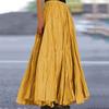 Tooxika New Solid Color Half Skirt Pleated A-line Skirt Pleated Large Hem Floor Long Skirt