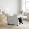 Massage Recliner Chair White Fabric