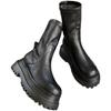 British Martin Boots Women's 2025 New Medium Boots Internet Celebrity Platform Short Boots Autumn and Winter Boots Heightened Elastic Thin Boots
