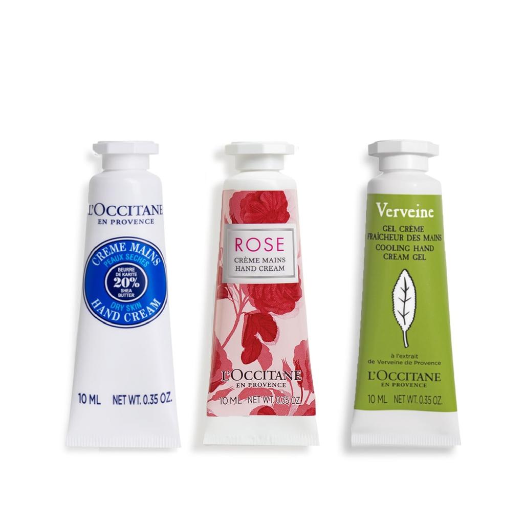 Мини Набор Кремов для Рук Роза Отличный маленький подарок для или любой L'OCCITANE (Ши и Вербена) 3. дни рождения, прощания, День отца, случай.