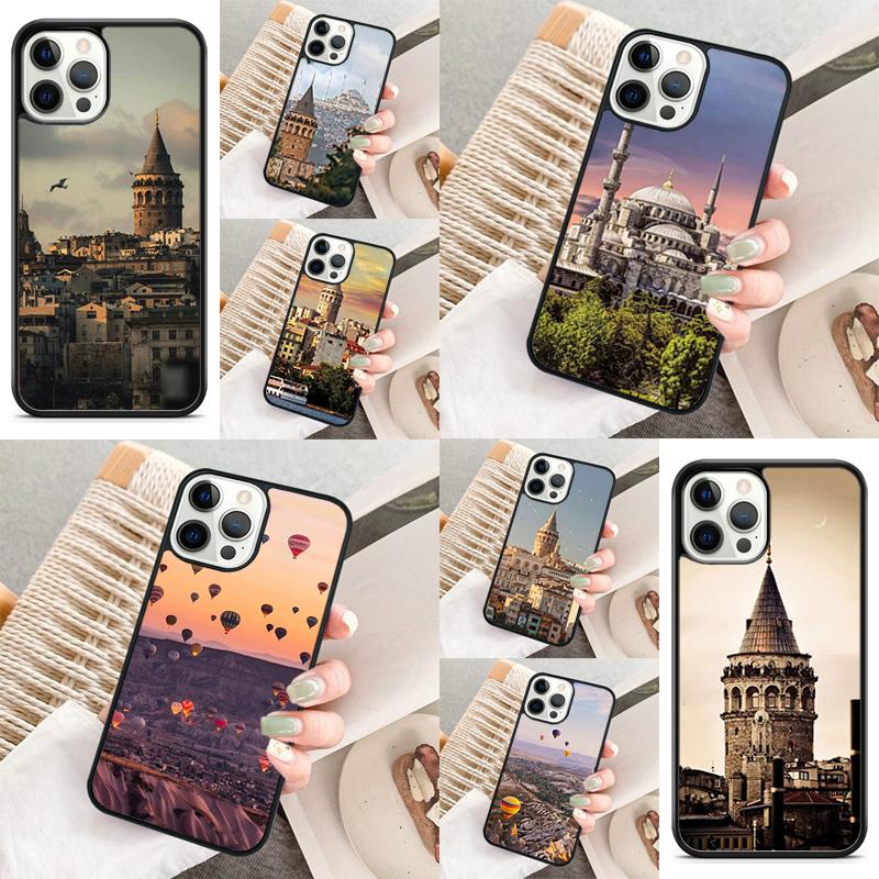 Турция Стамбул Пейзаж Чехол для телефона Для iPhone 17 Air 16 15 14 11 12 13 Pro MAX Plus coque Обложка Корпус