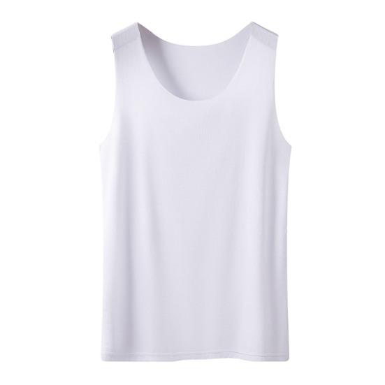 Women Bottoming Vest Ice Silk Seamless Sleeveless Pure Color Plus Size Stretchy Round Neck Dry Dry Cooling Camisole Summer Dating Office Vacation