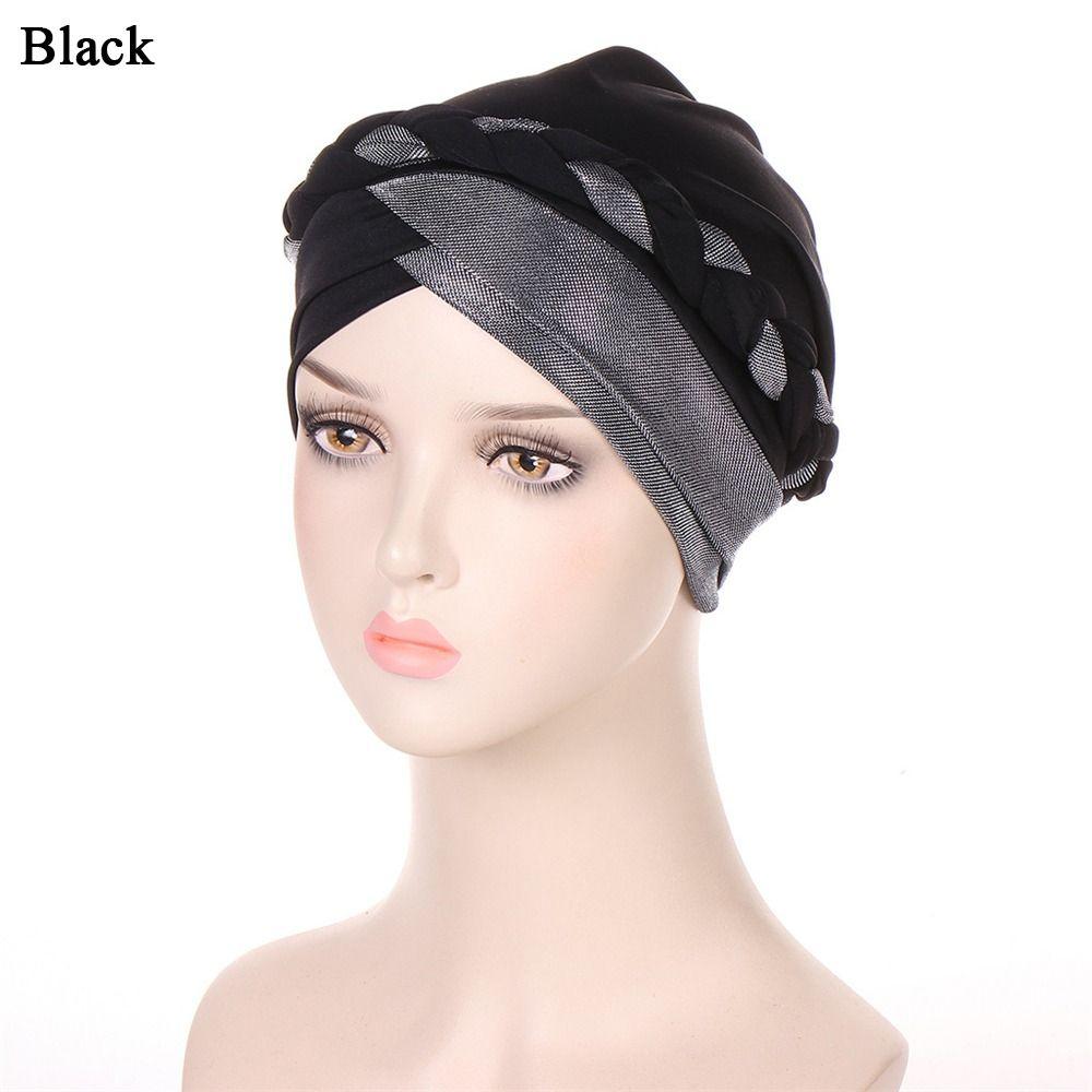 Женская косичка для головы Индийская шапочка для сна с тюрбаном Шапочка для химиотерапии