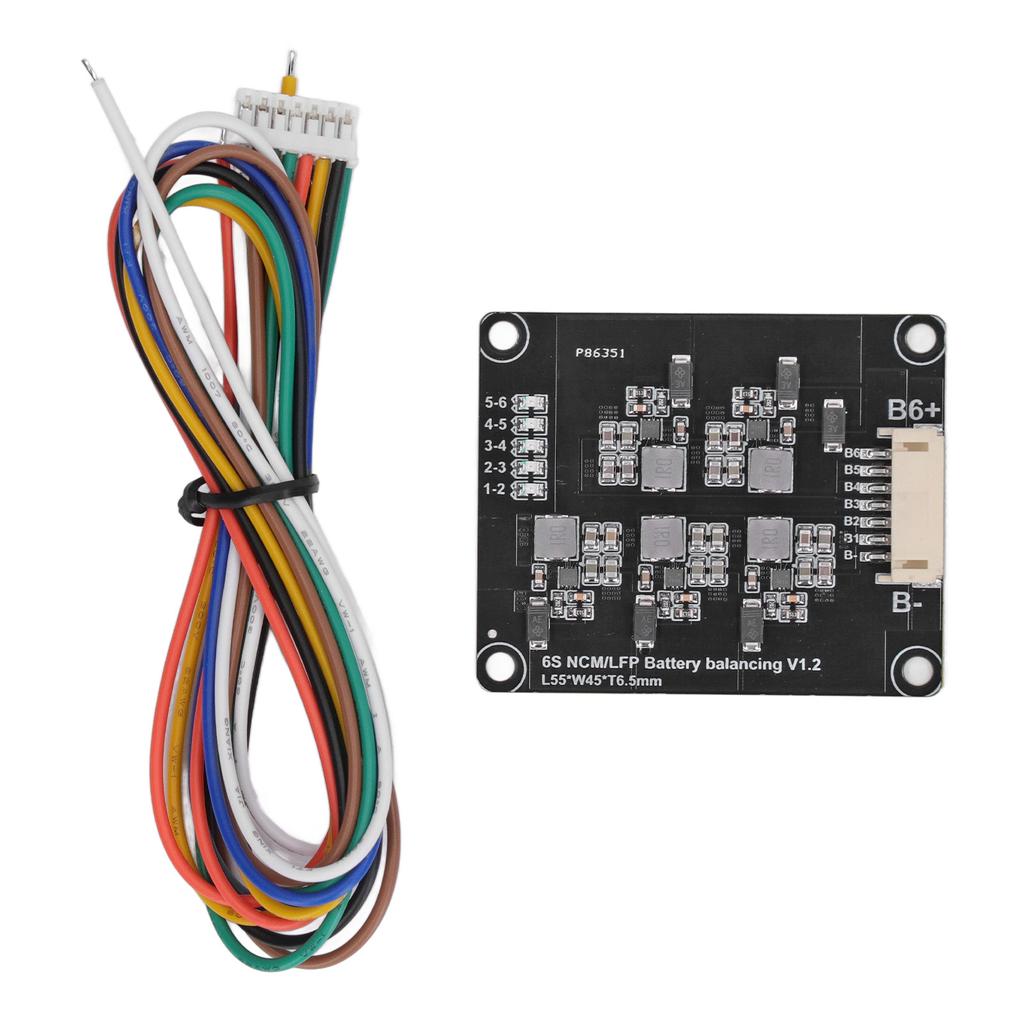 Балансировочная плата для аккумулятора 6S Индуктивный активный эквалайзер с низким энергопотреблением с кабелем и индикатором