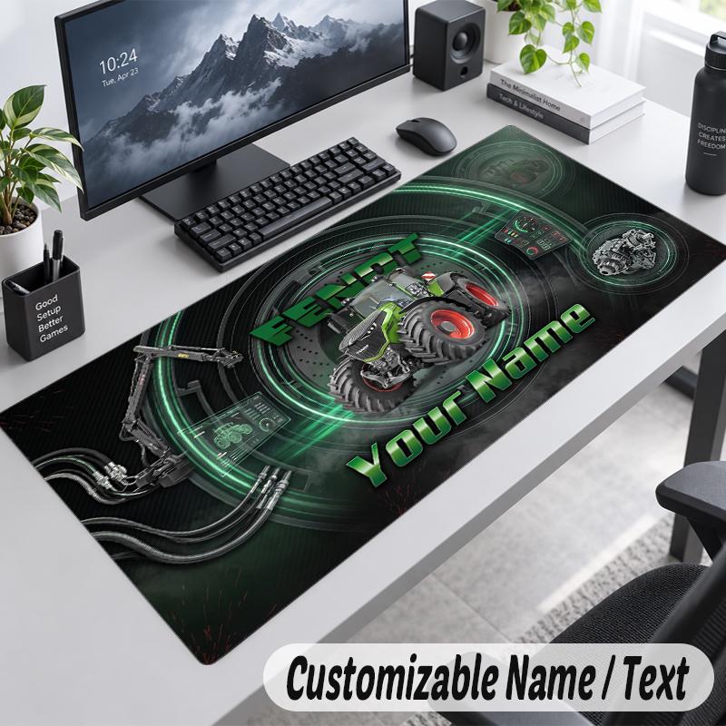Custom Name Text Mouse Pad Fendt Personalized Desk Pad For Work And Gaming