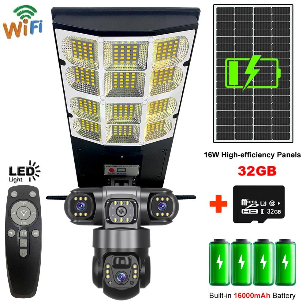 Уличный фонарь на солнечной батарее 2-в-1, Камера, Дворовый фонарь, Многоцелевой фонарь для мониторинга, Зарядка от энергии