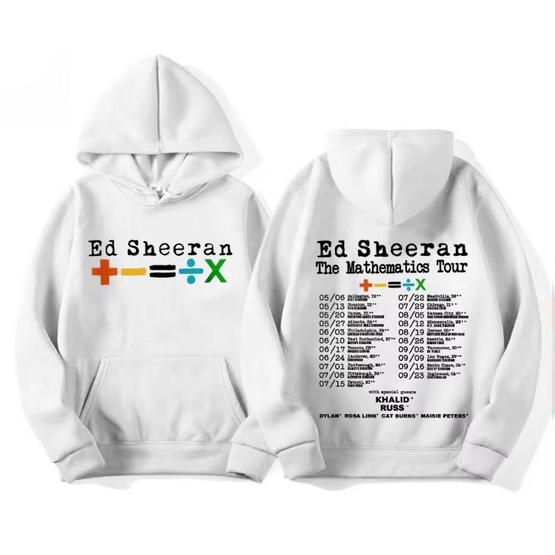 Худи с двусторонней графикой Ed Sheeran Mathematics Tour Мужские Женские Мода Эстетика Комфорт Уличные Худи Свитшот Топы