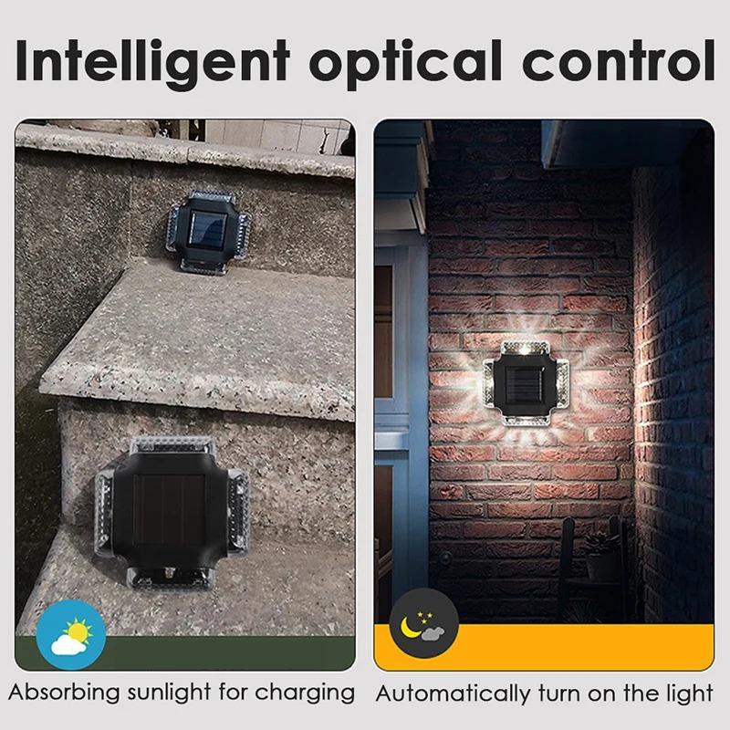 Outdoor LED Solar Wall Lamp Up and Down Luminous Waterproof Lighting Garden Decoration Stairs Fence Solar Sunlight Light Lamps