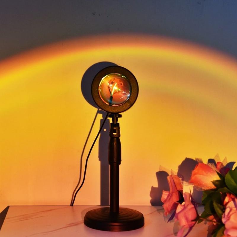 Светодиодная USB лампа-проектор «Закат», украшение для дома, портативный ночник, неоновый свет для настроения