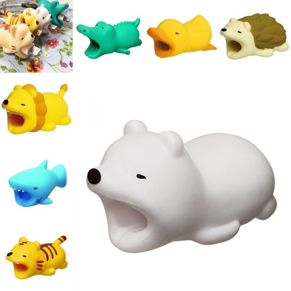 Lovely Animal Bite Cartoon Dinosaur Wire Organizer For Iphone Charging Cable