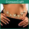 Summer Alloy Waist Chain With Starfish Shape And Electroplating For Vacation Dress Decor