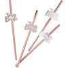 12 шт. Командные буквы Невеста Соломинки Дизайн Розовое золото Позолота Прямые Фотореквизит Девичник
