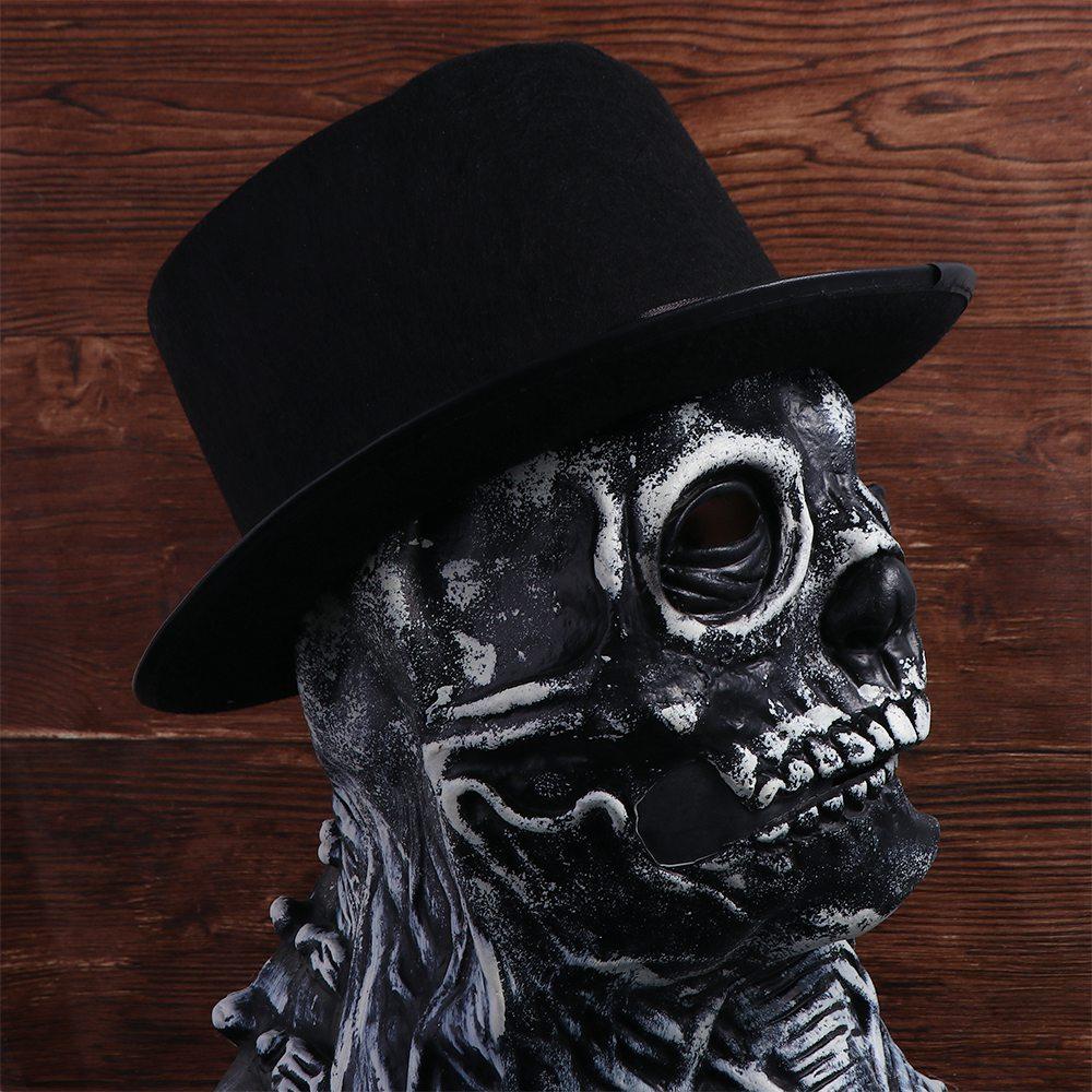 3D Skeleton Scary Mask With Brain Flower Scary Latex Mask Halloween Skeleton Prop Halloween