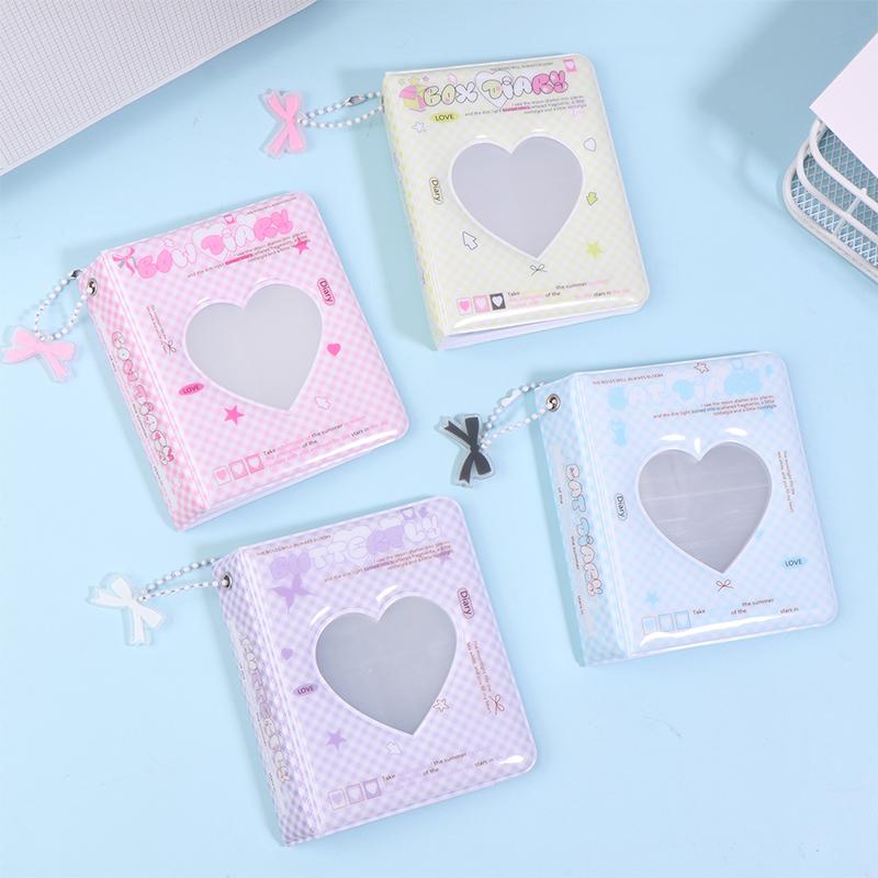 Ins Style Cute 3-Inch Love Album 36 Pockets Card Binder Mini Photocard Holder Kpop Idol Pictures Collection Storage Case