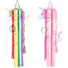 Unicorn Head Wall Decoration Rainbow Macrame Unicorn Children Hairclip Hair Storage with Wall-Mounted Home Decor
