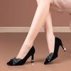 Women Heels Shoes Crystal Pumps Pointed Toe High Heels Women Shoes Elegant Office Shoes Black Women Pumps