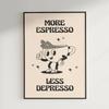 Уставший и взвинченный Ретро Кофе Холст Принт Забавный Маскот Кухонное Настенное Искусство Постер для Современной Гостиной Спальни Домашний Декор Подарки
