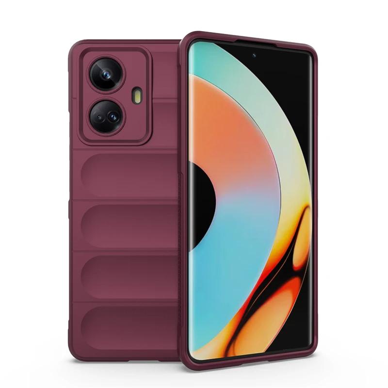 Чехол для OPPO Realme 10 Pro Plus 5G, задняя крышка, чехол для телефона, жидкий силикон, противоударные чехлы, защитный чехол Funda Coque