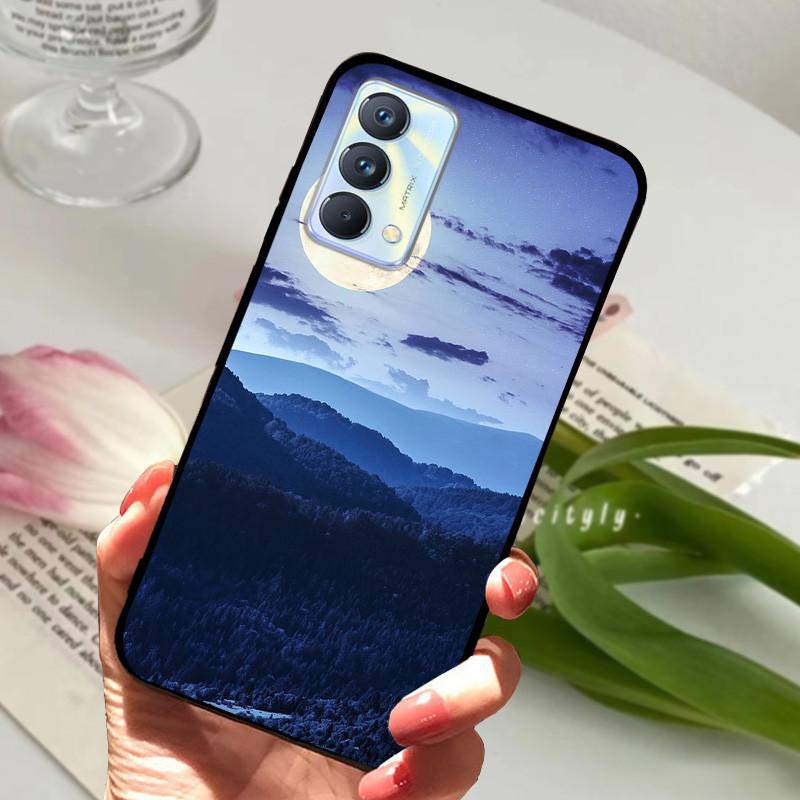 Для чехла Realme GT Master Case Edition Животные Мультфильмы Мягкий Силикон Funda для Телефона Realme GT Master Explorer Чехол Черный Coque