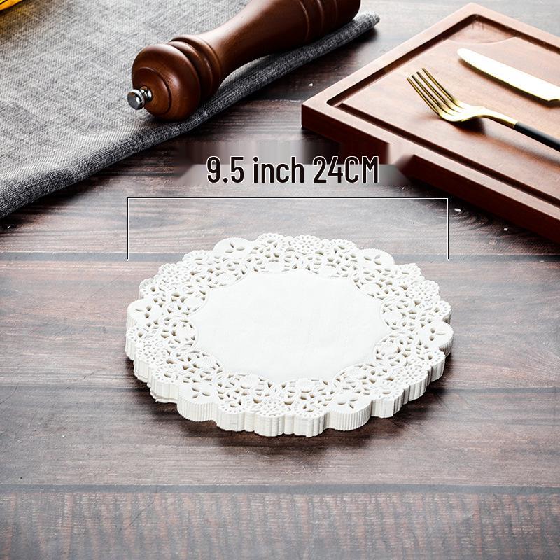 Lace Paper Doilies: Oil-Absorbing Baking Paper for Fried Foods, Cakes, and Bread - Round & Oval Floral Designs
