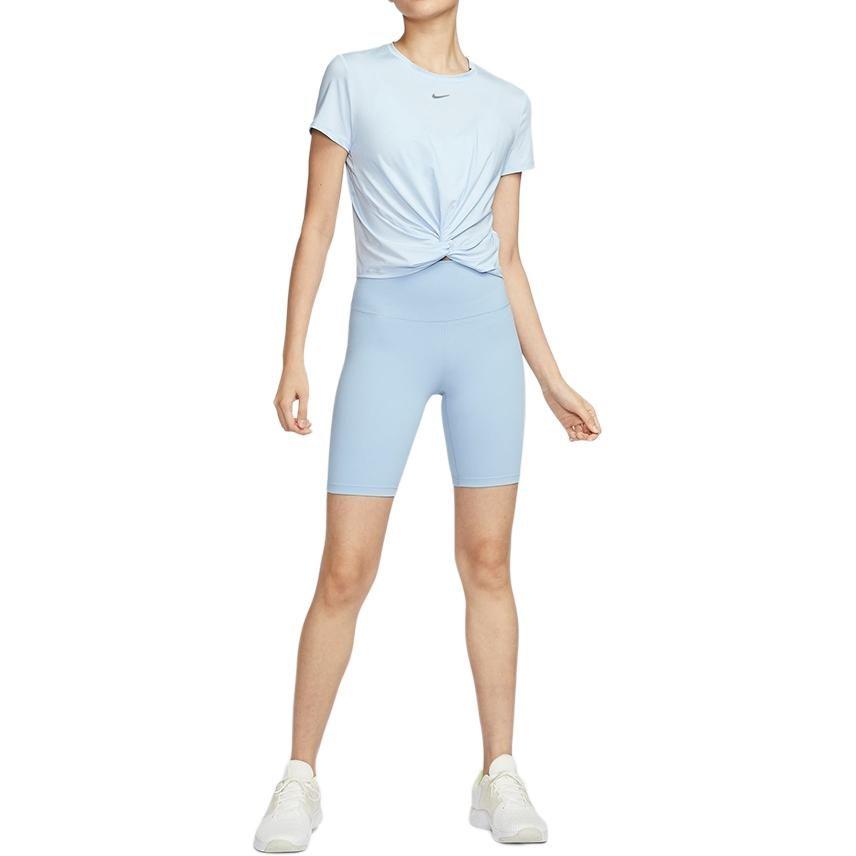 Nike Женская футболка Dri Fit Regular 423 Фиолетово-синий/Черный HJ1055-423