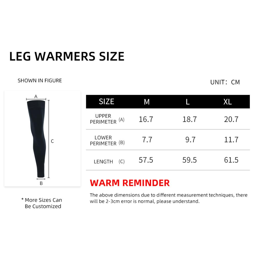 HISERW Cycling Cycling Warm Winter Keep Warm Cycling Leg Warmers Outdoor Sports Running Thermal Fleece Non-Slip Bicycle Warmers