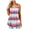 Women's Fashion Casual Vest Sleeveless Bohemian Print Loose Tank Large Top