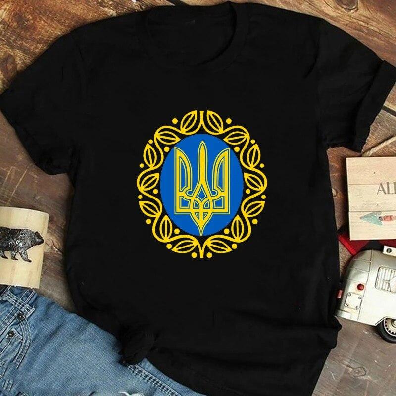 Ukraine Ladies T Shirt Summer Premium Short Sleeve T Shirt Flag Classic Ukraine Gift T Shirt Girls Harajuku Love T Shirt Tops Unisex