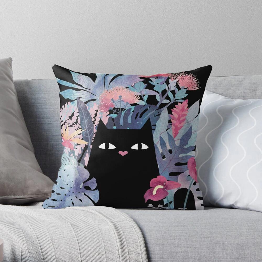 Cute Cat Pillowcase Cushion Cover Nordic Modern Living Room Sofa House Home Decoration