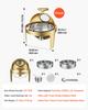 VEVOR 1 Pack Chafing Dish for Buffet Set, 6QT/ 5.7L Stainless Steel Chafer, for Banquet Party Wedding Catering Event