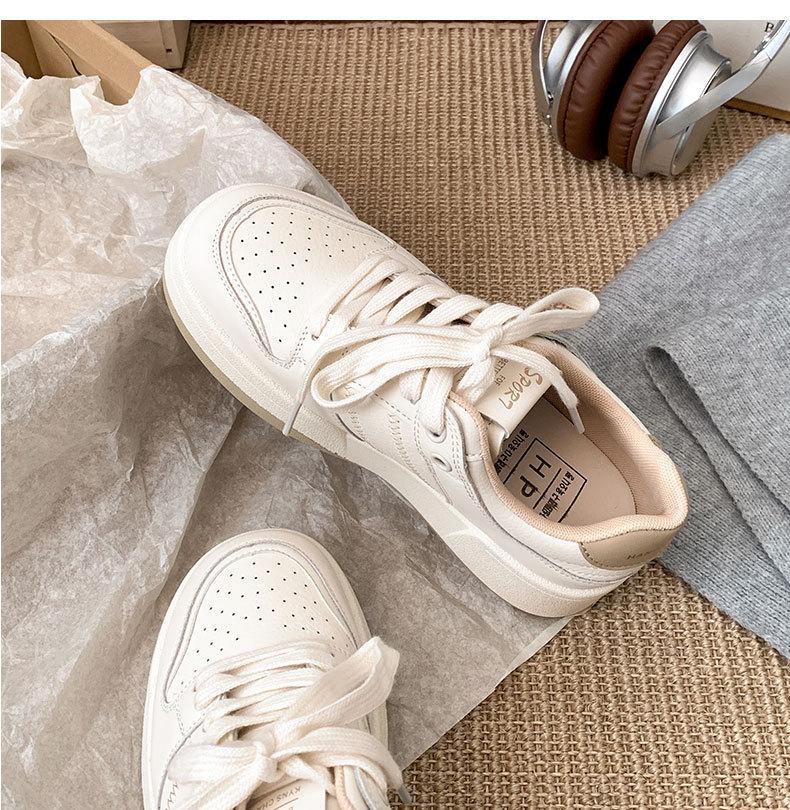 Классические кроссовки для通勤, ретро, увеличивающие рост, универсальная платформа, белые женские туфли, новинка 2025, весенне-осенние легкие низкие спортивные туфли