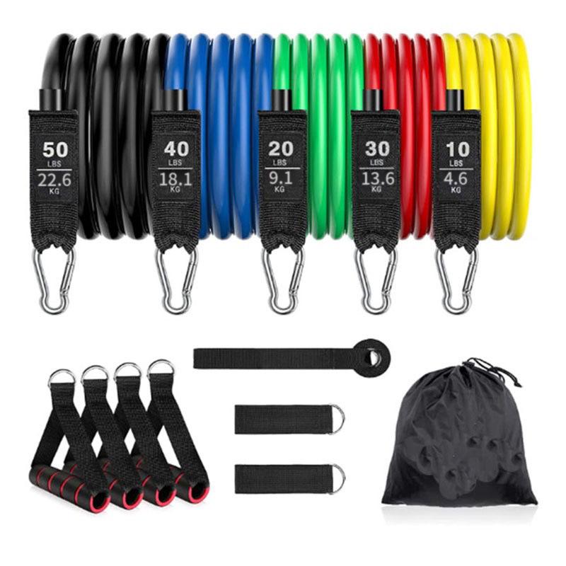 P90X 11-Piece Latex Resistance Bands Set for Fitness Training