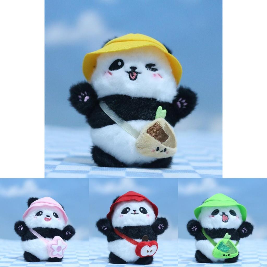 Cute Cartoon Panda Plush Toy Bag Pendant Super Soft Stuffed Animal Keyring
