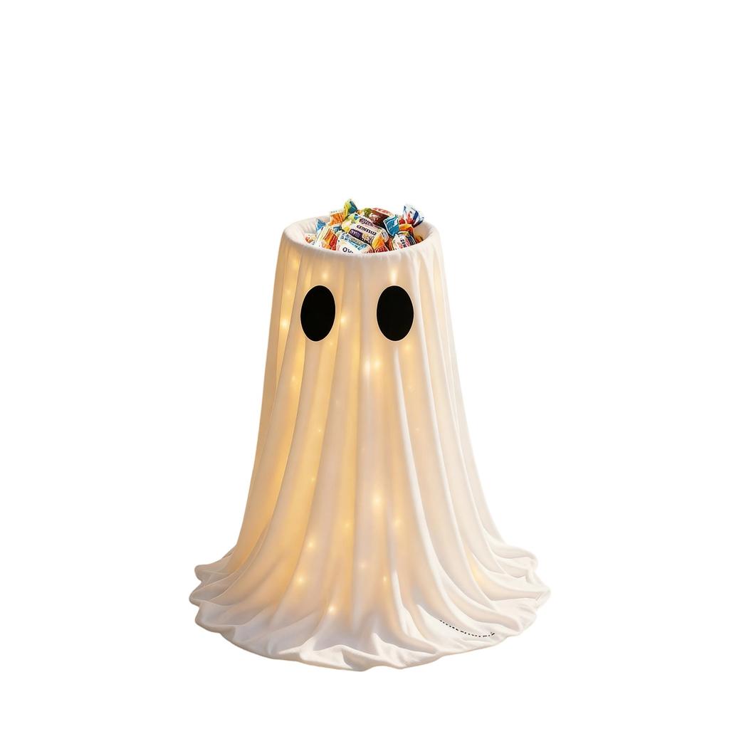 Хэллоуин Атмосферное Украшение Белый призрак Украшение для двора призрак Конфетница Источник
