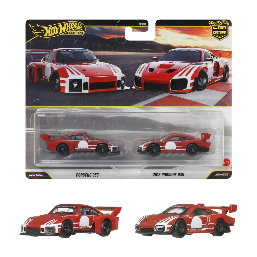 Hot Wheels Premium Porsche 935 2018 Porsche 935 Vehicle Toy Diecast Car Ages Red JHW51 2-Pack / 3+