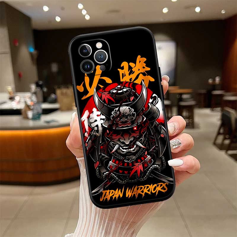 NH34 Japan Samurai Mask Phone Case for Samsung Galaxy S20 S21 S22 Ultra FE + Plus A21S A22 A24 A25 A26 A30 A30S A31