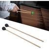 Marimba Mallets, 1 Pair Marimba Mallets Medium Hard Yarn Head with Maple Handle for Percussion Playing MQ‑06 (Black)