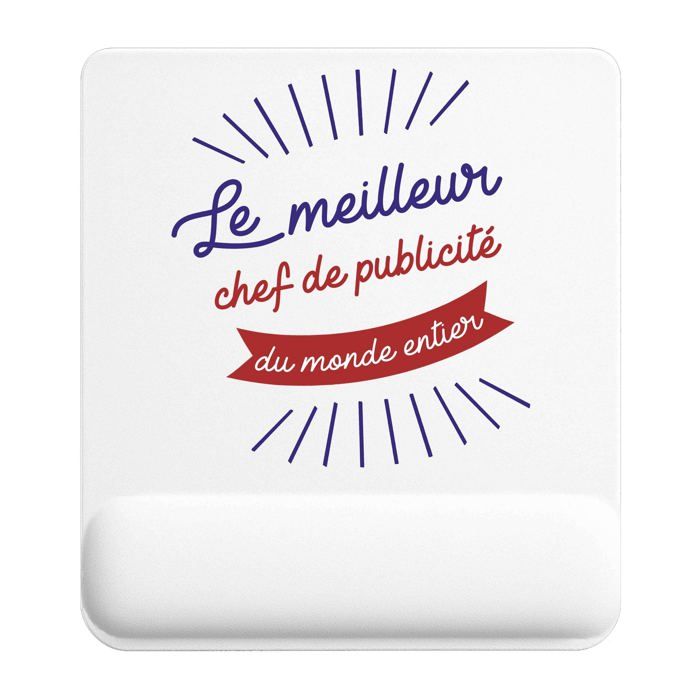 Tapis de souris - PLANETEE - Chef de publicité Meilleur monde - 22 x 18 cm - 3 mm - Polyester/Caoutchouc