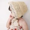 Fashion Lace Baby Hat Summer Lace Up Straw Hats For Kids Girls Panama Fisherman Beach Sunshade Cap