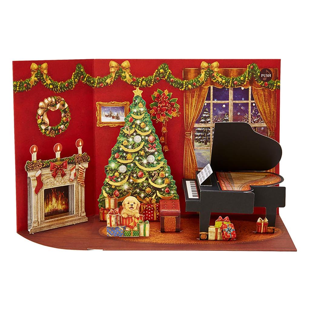 Sanrio Christmas Card Melody Card Room and with 4 Piano Melodies Greeting International shipping JXPM SANRIO 526860 "Red Piano" Card. available. 2-3
