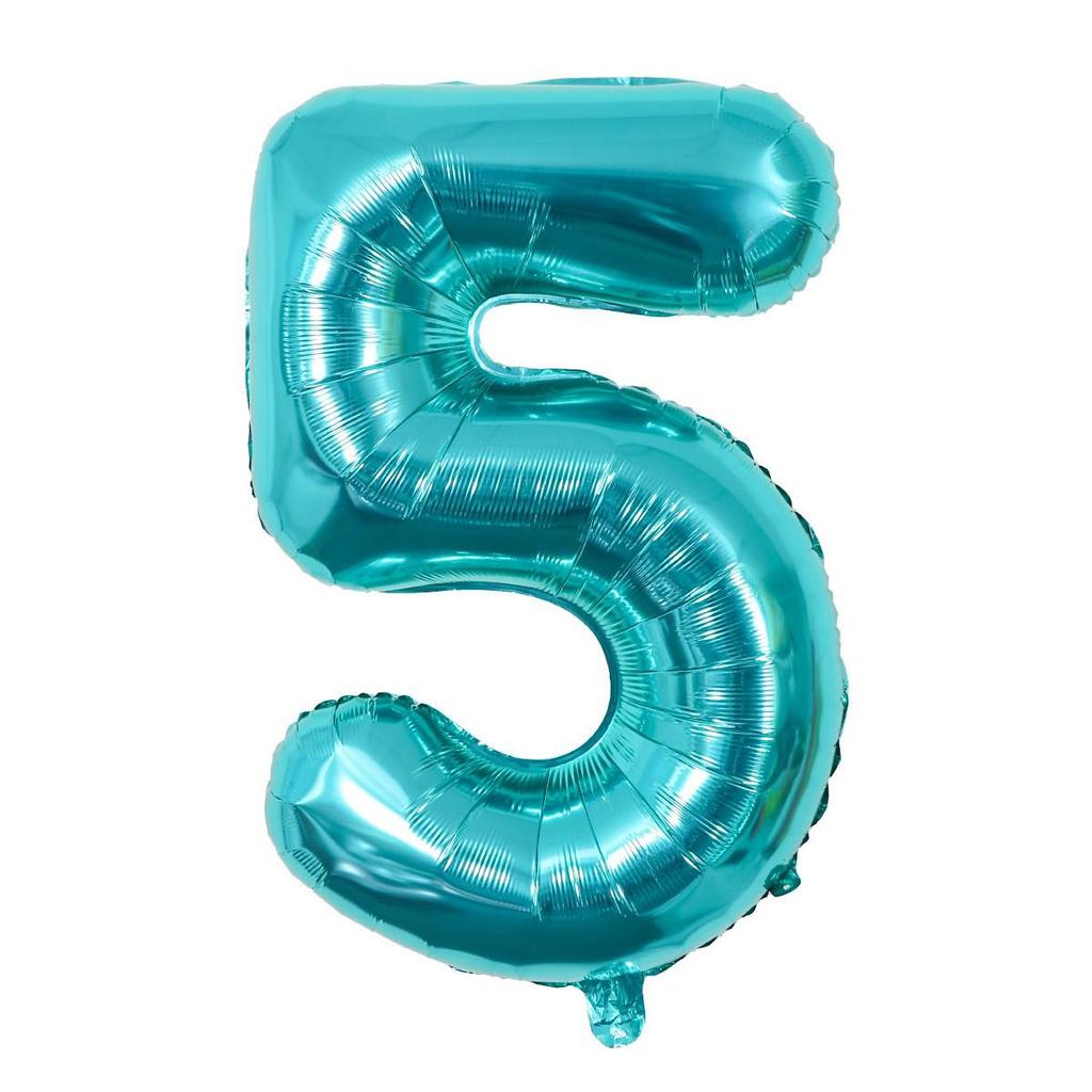 32-Inch US Number Birthday Party Balloons - Individual Aluminum Film