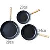 GREENPAN Frying Pan 26cm IH Gas Compatible No Harmful Substances PFAS Free Ceramic Coating Easy To Clean Slightly Deep Natural Wood Handle [Mayflower]