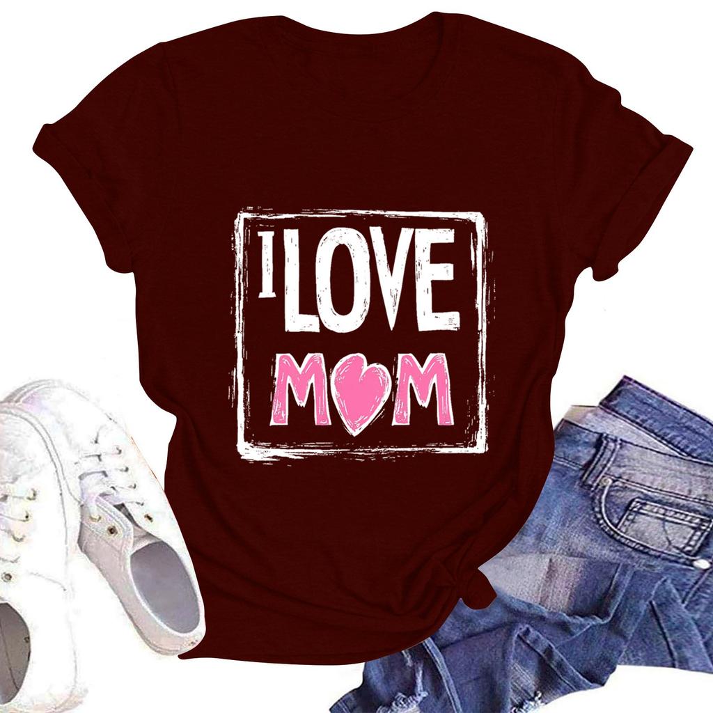 Женская повседневная футболка с круглым вырезом и коротким рукавом