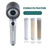 3 режима Регулируемый мощный усилитель Водосберегающая насадка для душа Фильтр для душа в ванной Фильтр для душа SPA Сменные фильтры Кнопка ВКЛ/ВЫКЛ Насадка для душа