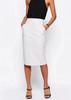Handmade Stylish Casual Party Women Skirt White Genuine Lambskin Leather