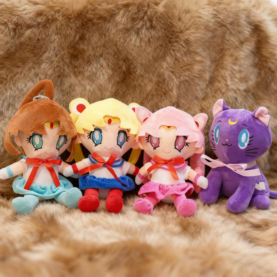 Японское Аниме Сейлор Мун Плюшевые Игрушки Цукино Усаги Кайо Мичи Мягкая Кукла Декор Девичьей Комнаты Мягкие Каваи Подарки Для Подруги