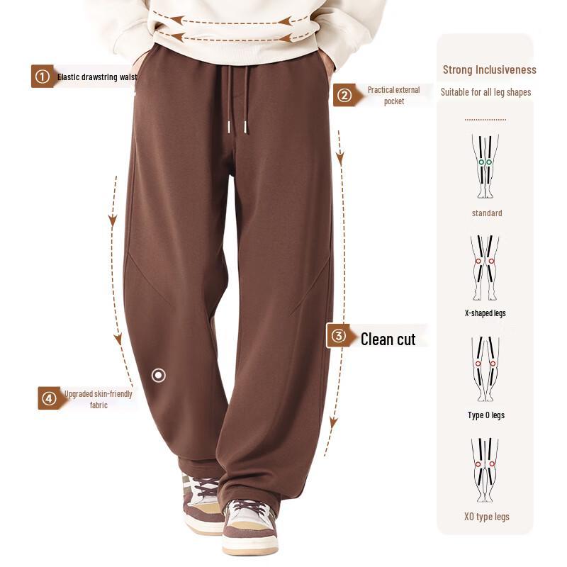 Men's Relaxed Fit Straight-Leg Curved Pants