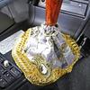 Miyabi Shift Boot Kinkazan Blanc Silver with Gold Cover, "Mont Rose" Fringe, MBC-MR-GY