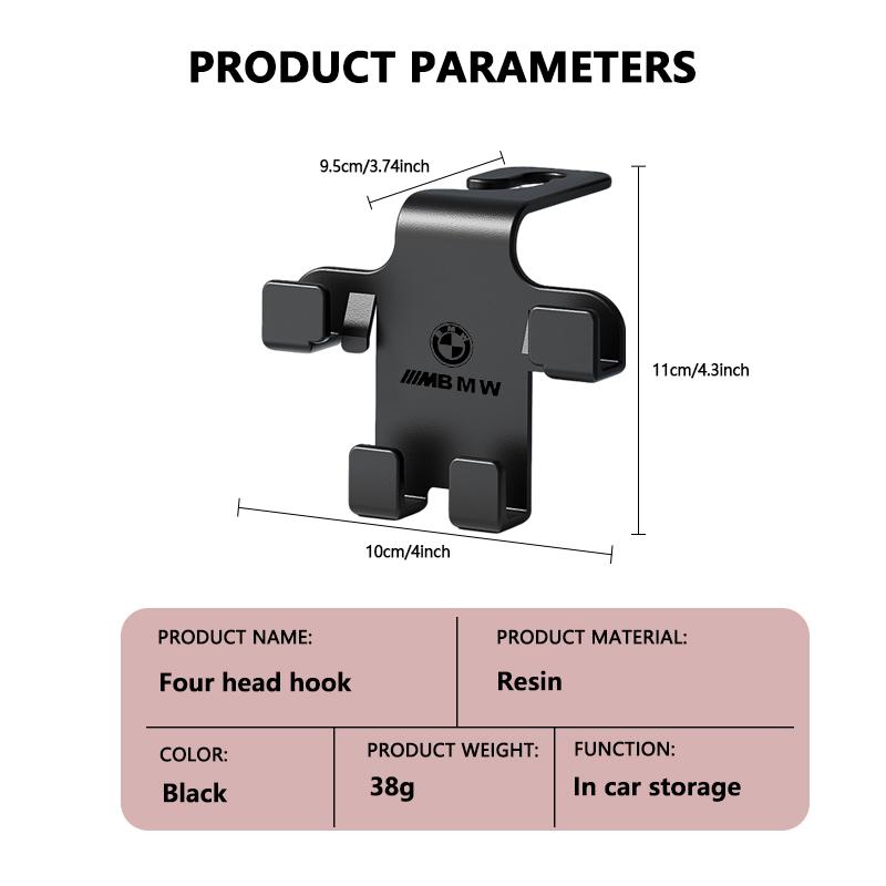 Universal Car Seat Back Durable Hook Auto Interior Accessories For BMW E36 E39 E87 E60 E46 E53 E90 F10 F20 F25 F30 X3 X5 ZAH5