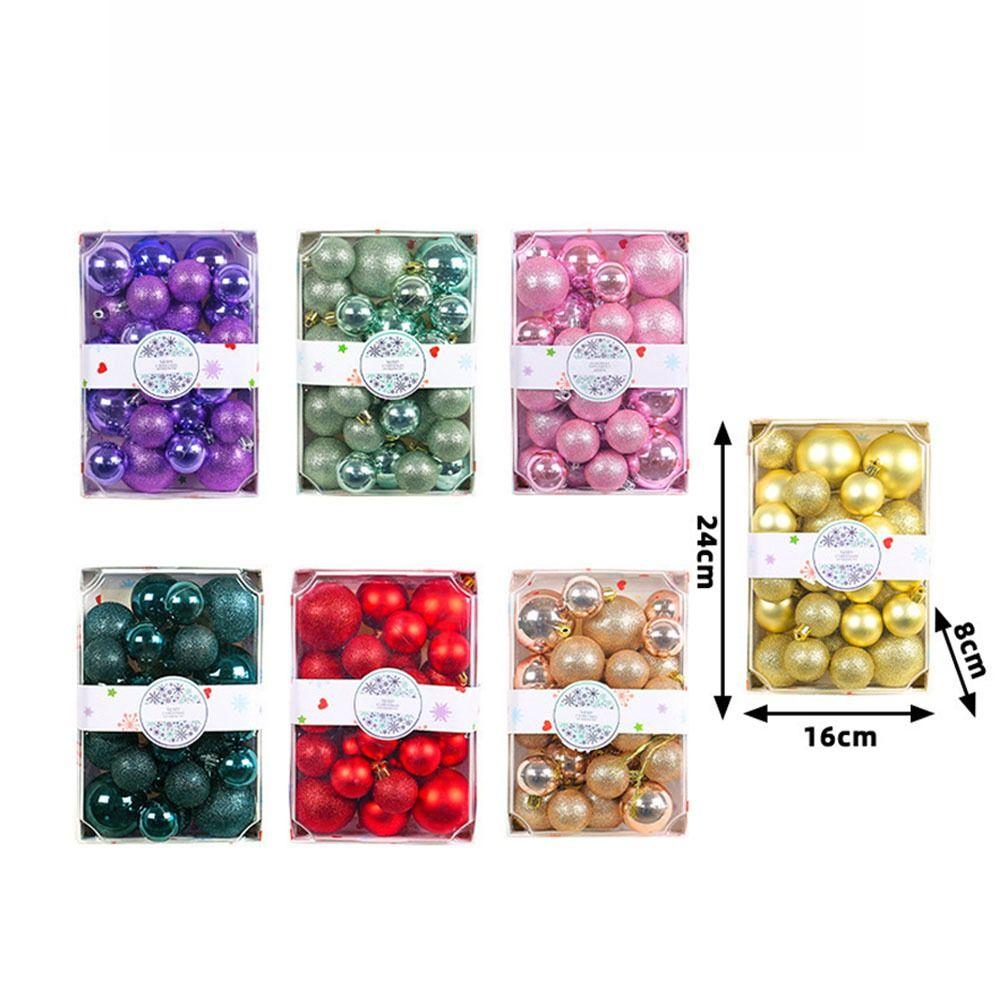 26 шт. 4/5/6 см Набор расписных рождественских шаров ручной работы Пластиковый круглый рождественский подвесной шар Элегантный DIY